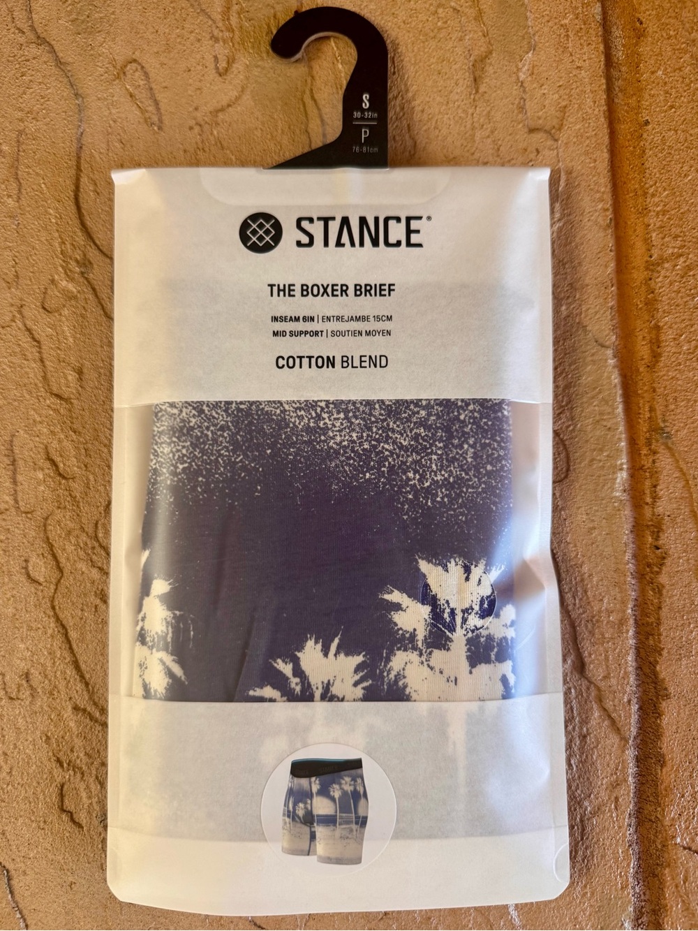 Stance Men’s Boxer Briefs “In Paradise” Palm Print Cotton Blend